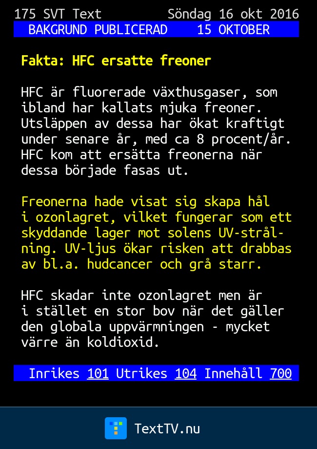 Freoner Fakta: HFC ersatte freoner - SVT Text TV